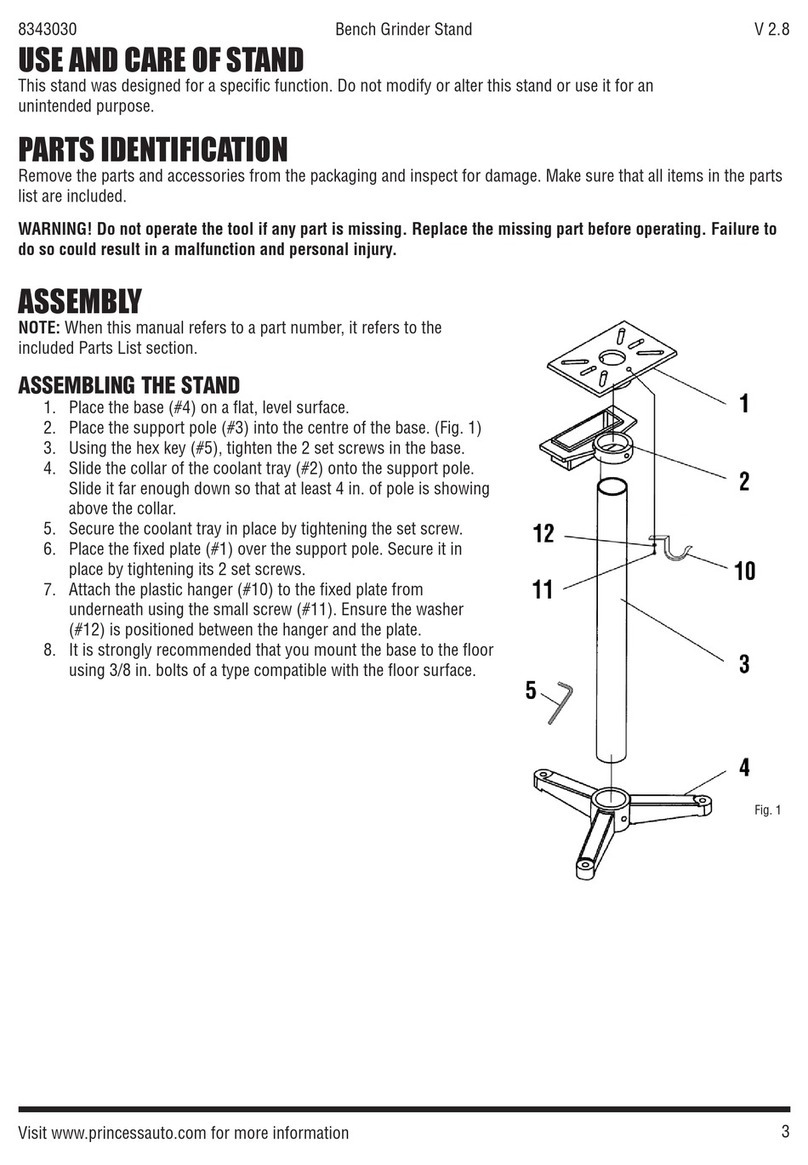 Princess auto 8343030 Use and care