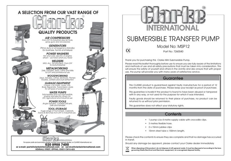 Clarke MSP12 User manual Clarke MSP12 User manual