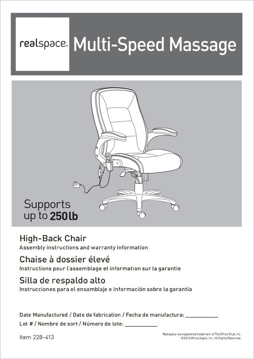 realspace 228-413 Assembly instructions and warranty information