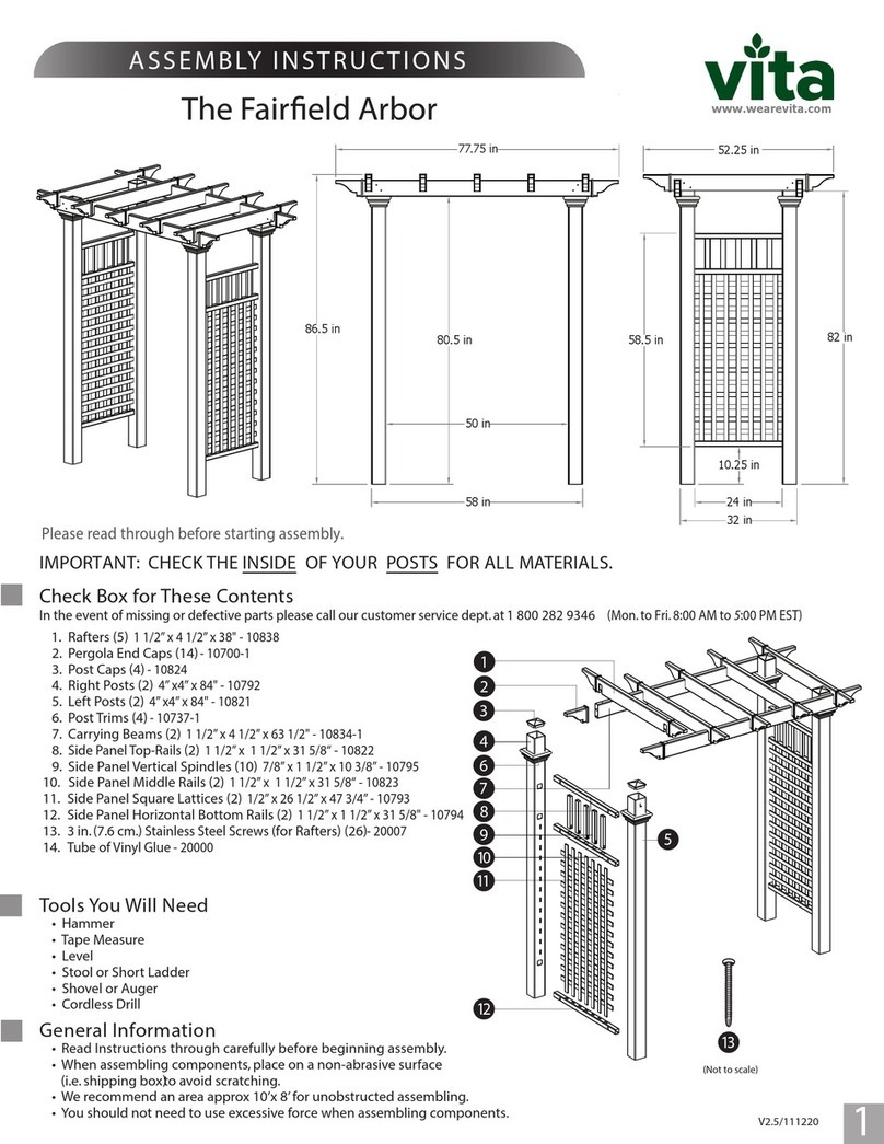 vita The Fairfield Arbor User manual vita The Fairfield Arbor User manual