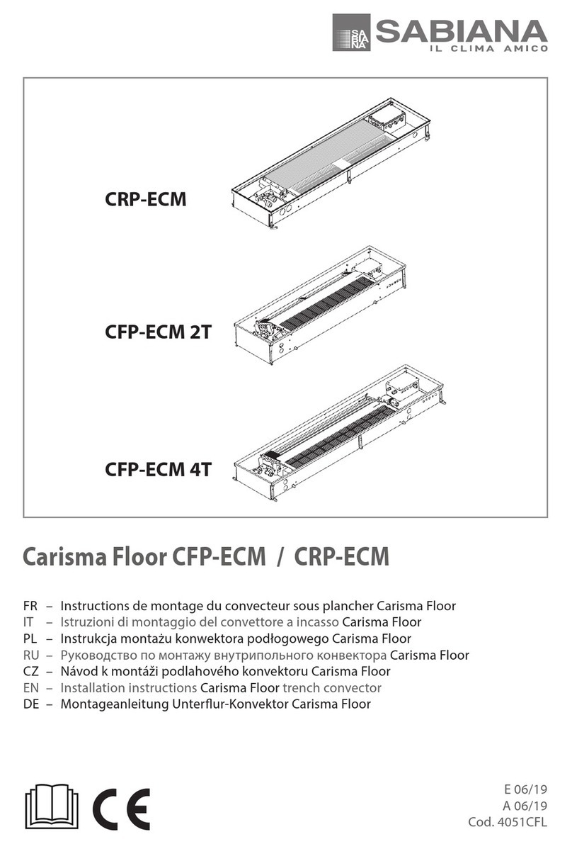Sabiana Carisma Floor CRP-ECM installation instructions Sabiana Carisma Floor CRP-ECM installation instructions