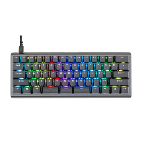 Kinesis Gaming TKO Tournament Keyboard KBTKO-KBW Direct Programming Guide