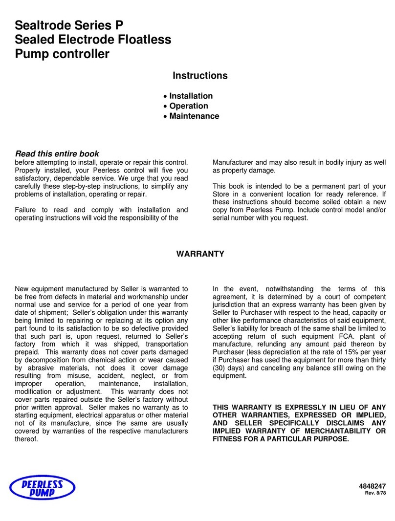 Peerless Pump Sealtrode P Series User manual