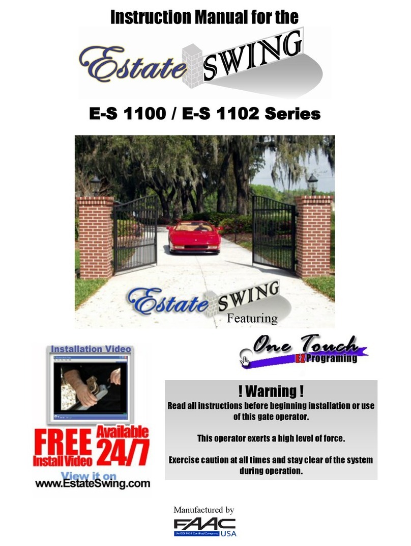 FAAC Estate Swing E-S 1100 Series User manual
