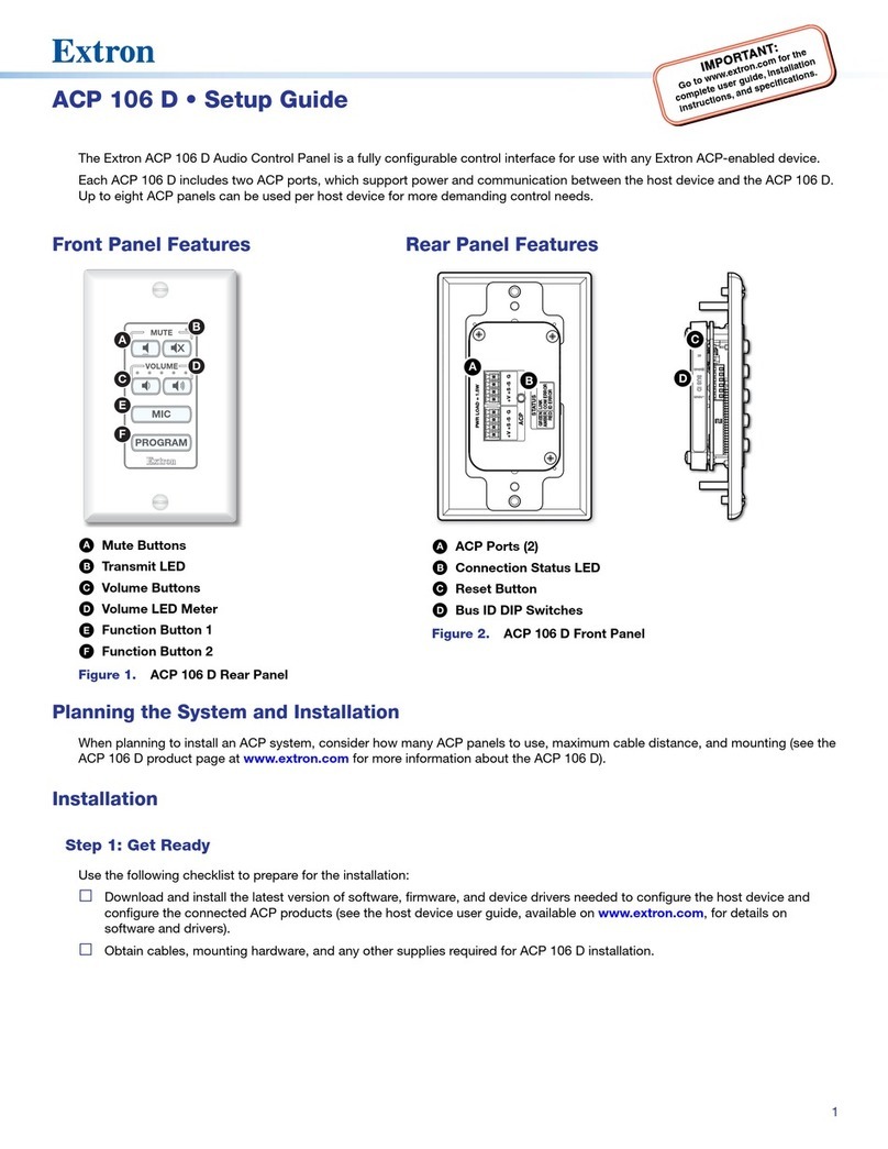 Extron electronics ACP 106 D User manual