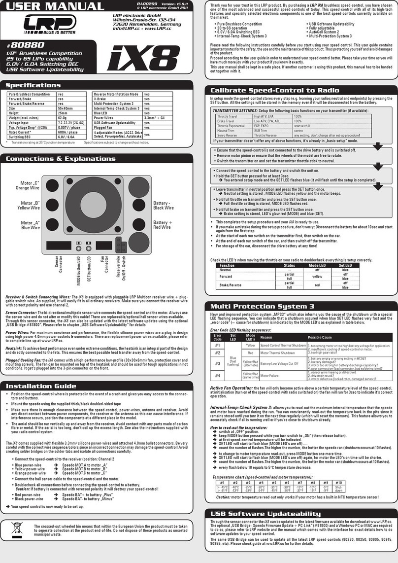 LRP electronic iX8 user manual