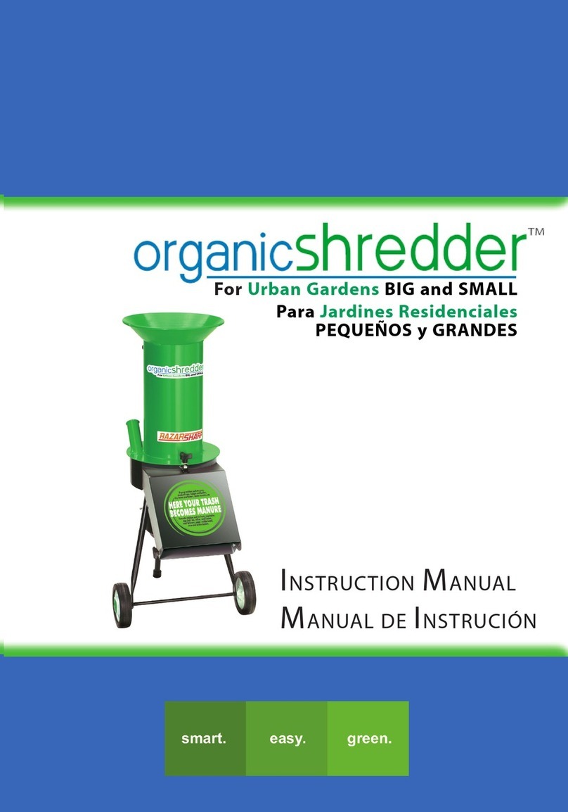 Razarsharp Organic Shredder instruction manual Razarsharp Organic Shredder instruction manual