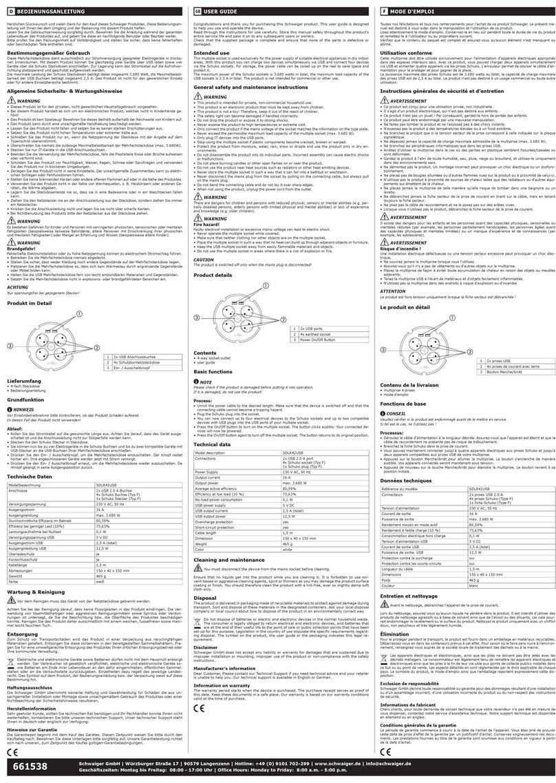 Schwaiger SDLR42USB User manual