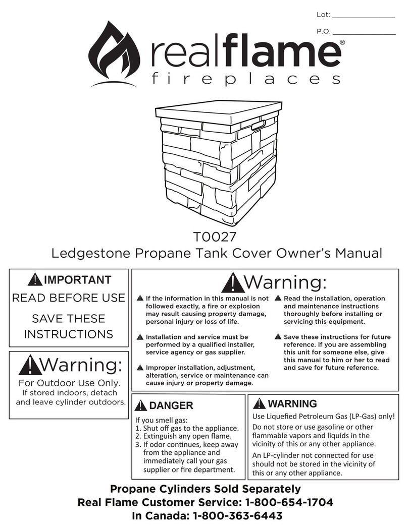 RealFlame Ledgestone T0027 User manual RealFlame Ledgestone T0027 User manual