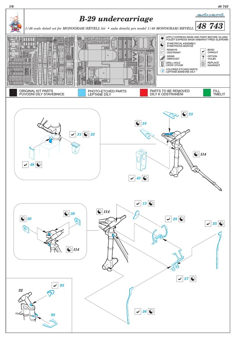 Eduard B-29 undercarriage quick start guide