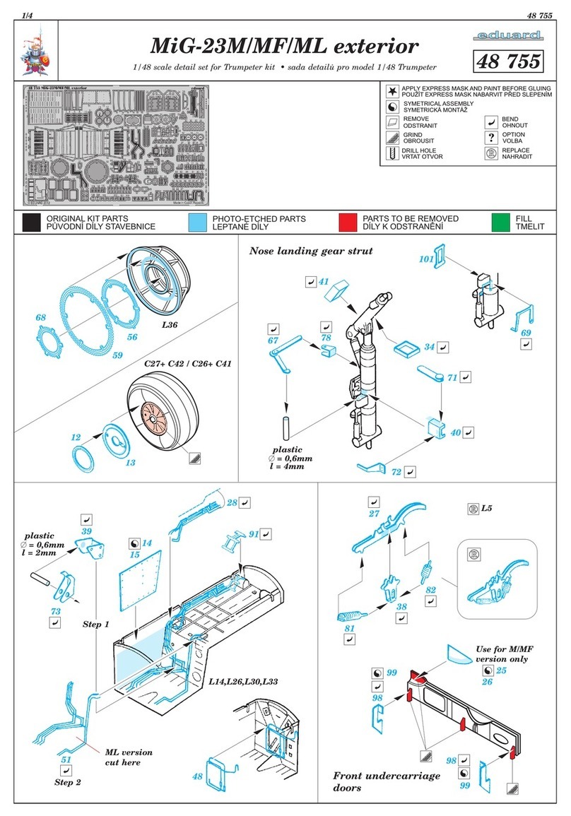 Eduard MiG-23M/MF/ML exterior quick start guide Eduard MiG-23M/MF/ML exterior quick start guide