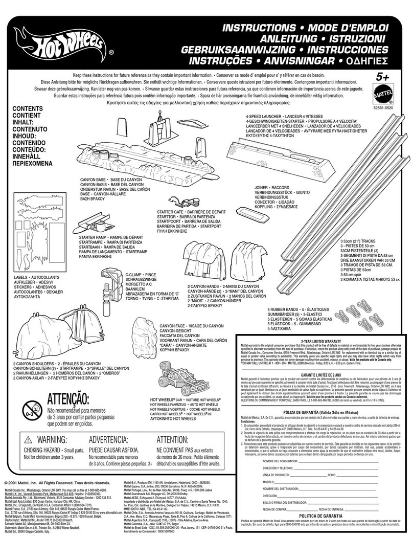 Mattel Hot Wheels 52581 instructions