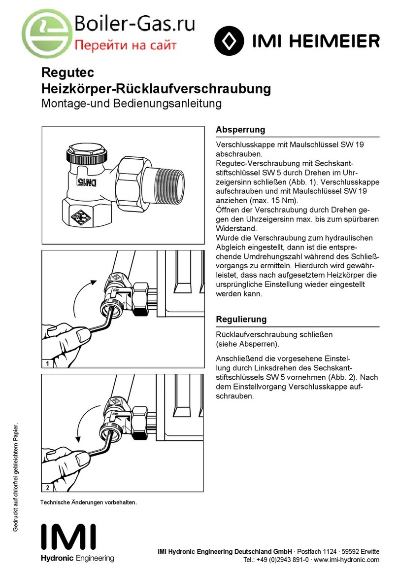 IMI Hydronic Regutec operating instructions IMI Hydronic Regutec operating instructions