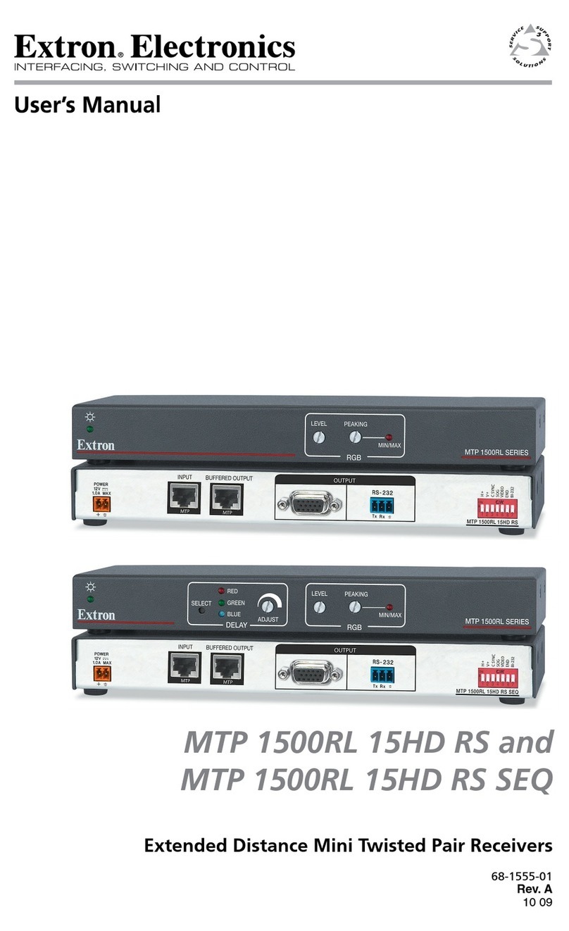 Extron electronics MTP 1500RL 15HD A SEQ User manual