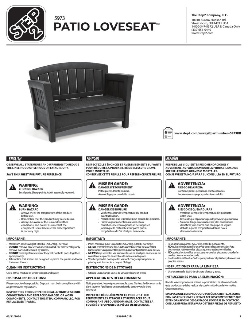 Step 2 PATIO LOVESEAT 5973 quick start guide