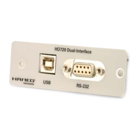 Hameg HO720 Instruction sheet