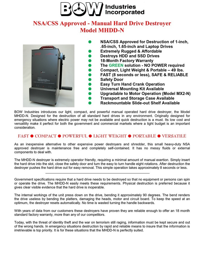 BOW MHDD-N User manual