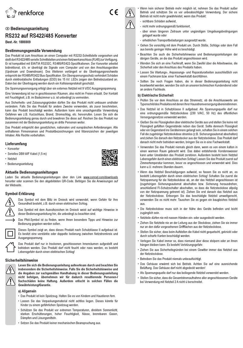 Renkforce 1886909 User manual