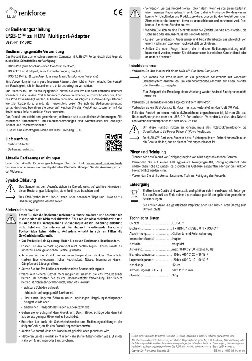 Renkforce 1516102 User manual