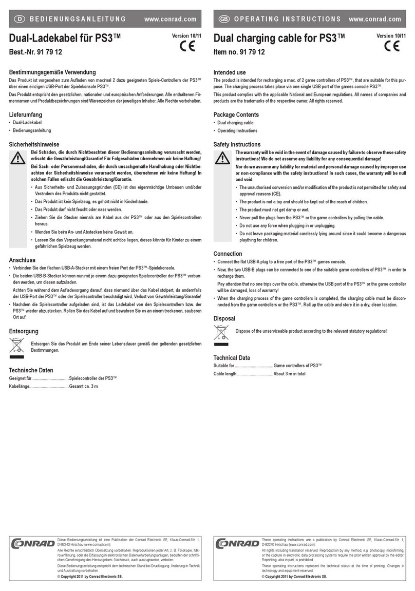Conrad 91 79 12 User manual