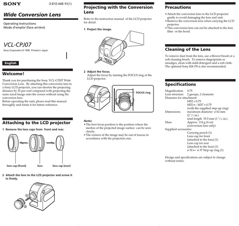 Sony VCL-CPJ07 operating instructions