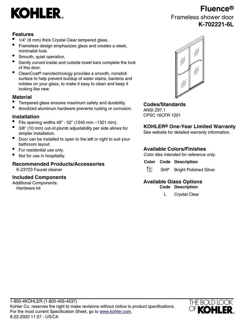 Kohler Fluence K-702221-6L User manual