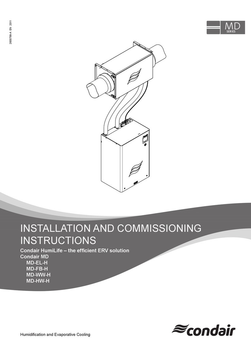 Condair MD Series Installation and operation manual