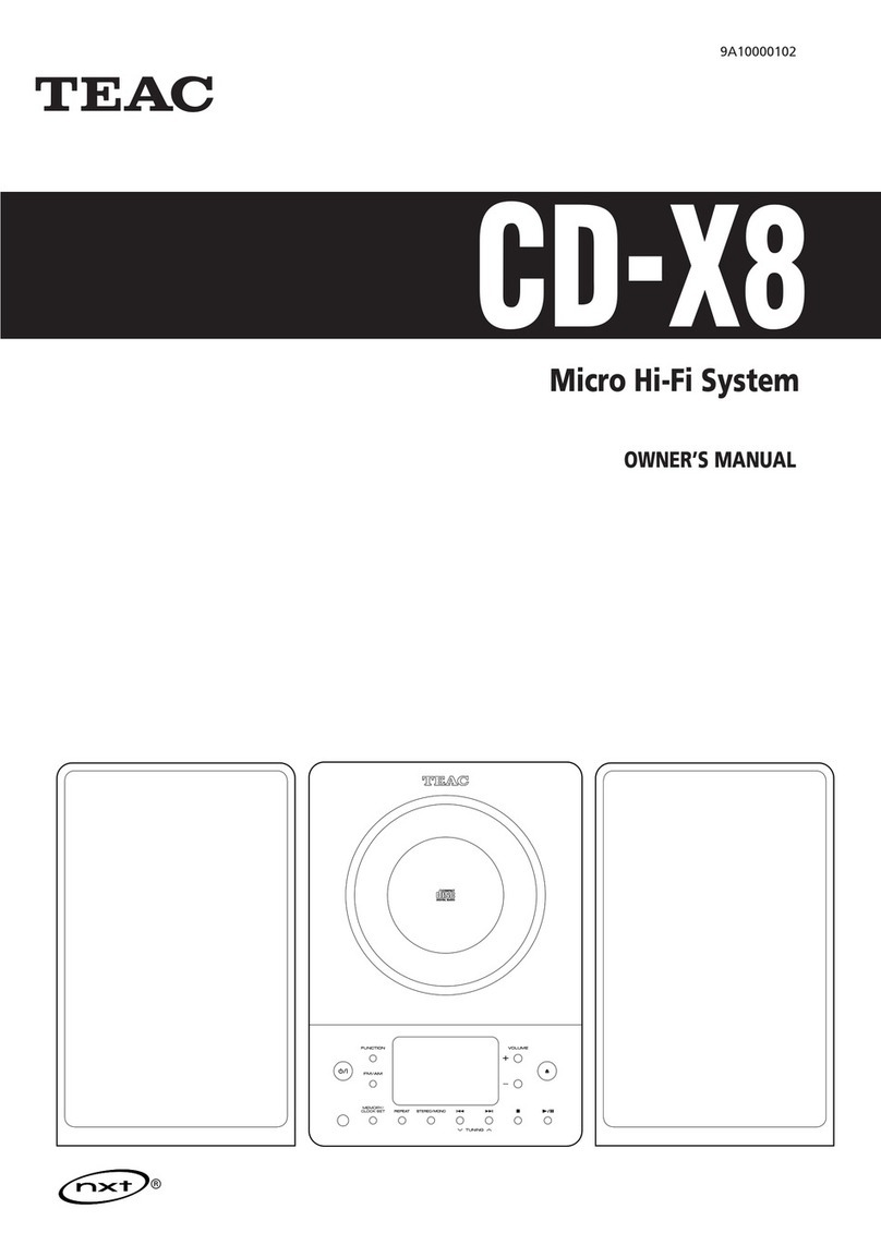Teac CS-X8 owner's manual