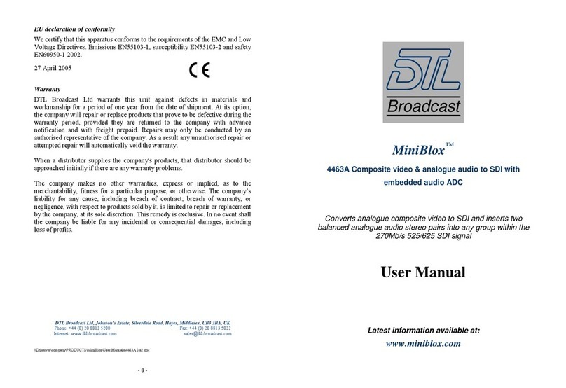 Broadcast MiniBlox 4463A user manual