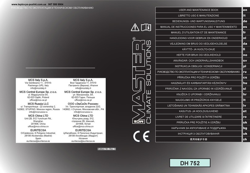 MCS DH 752 User and Maintenance Book