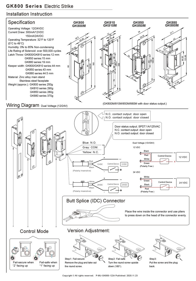 Gianni GK800 Series Installation instruction