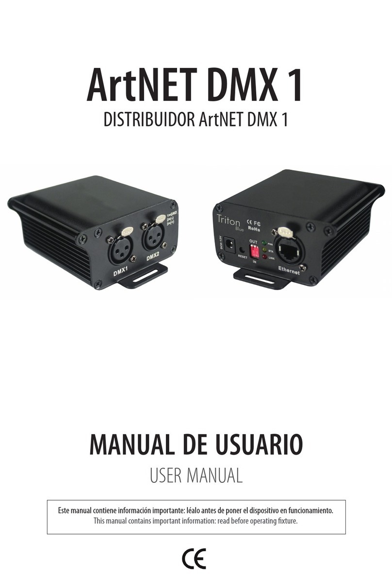 Triton Blue ArtNET DMX 1 user manual