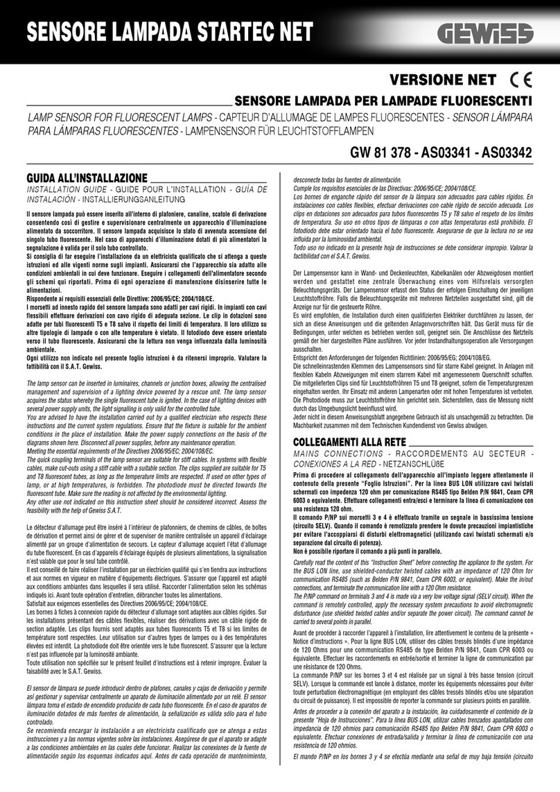 Gewiss STARTEC NET GW81378 installation guide