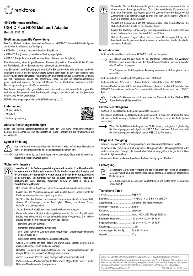 Renkforce 1516102 User manual