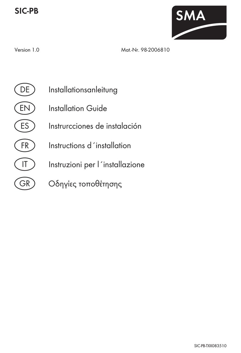 SMA SIC-PB User manual SMA SIC-PB User manual
