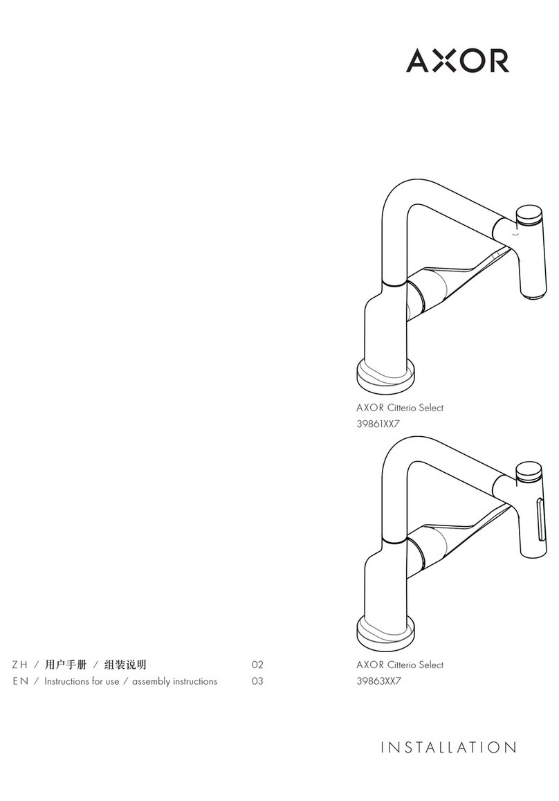 Axor Citterio Select 39863 7 Series User manual