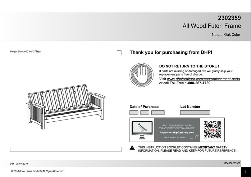 Dorel Home Products 2302359 Assembly instructions Dorel Home Products 2302359 Assembly instructions