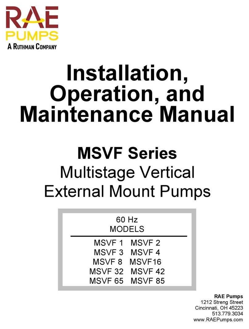 RUTHMAN RAE PUMPS MSVF Series Installation, operation and maintenance manual RUTHMAN RAE PUMPS MSVF Series Installation, operation and maintenance manual