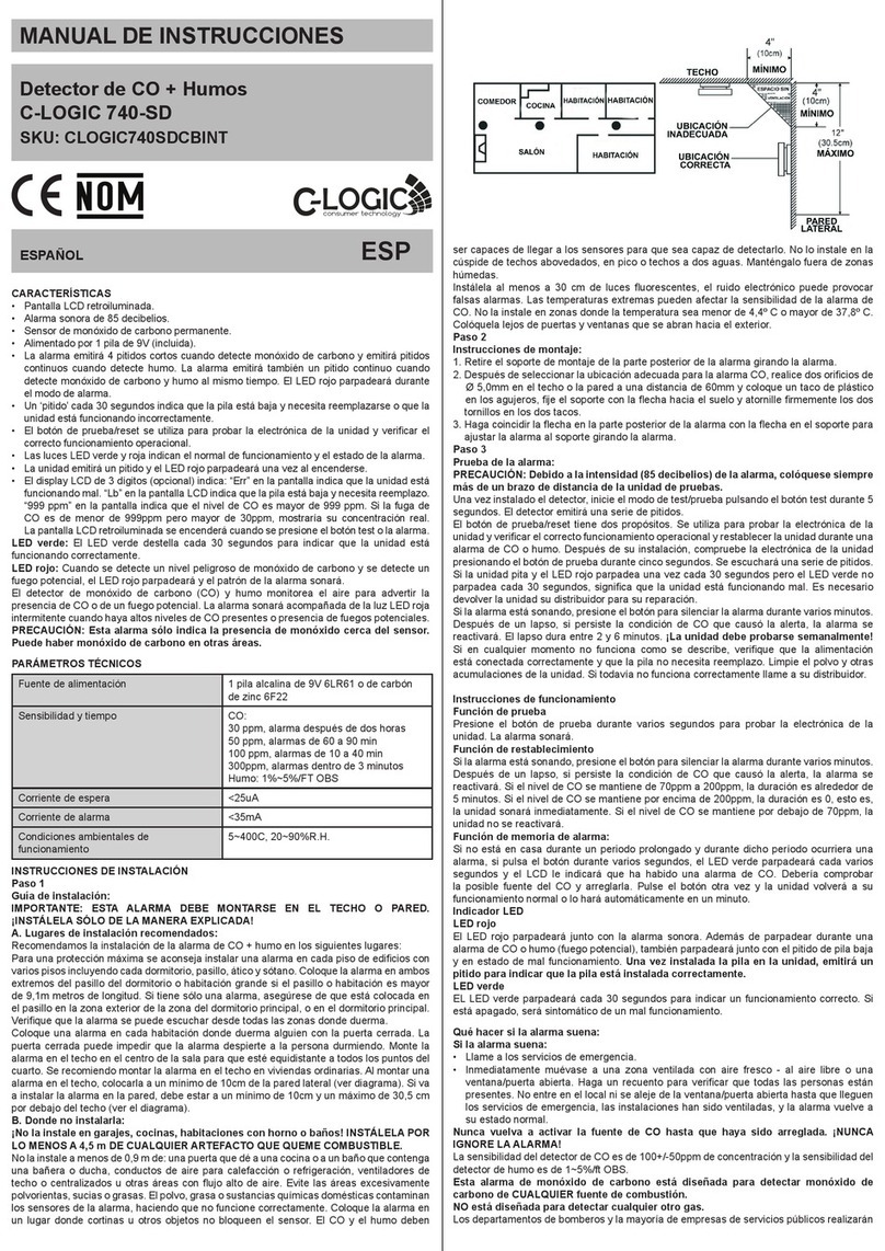 C-LOGIC 740-SD User manual