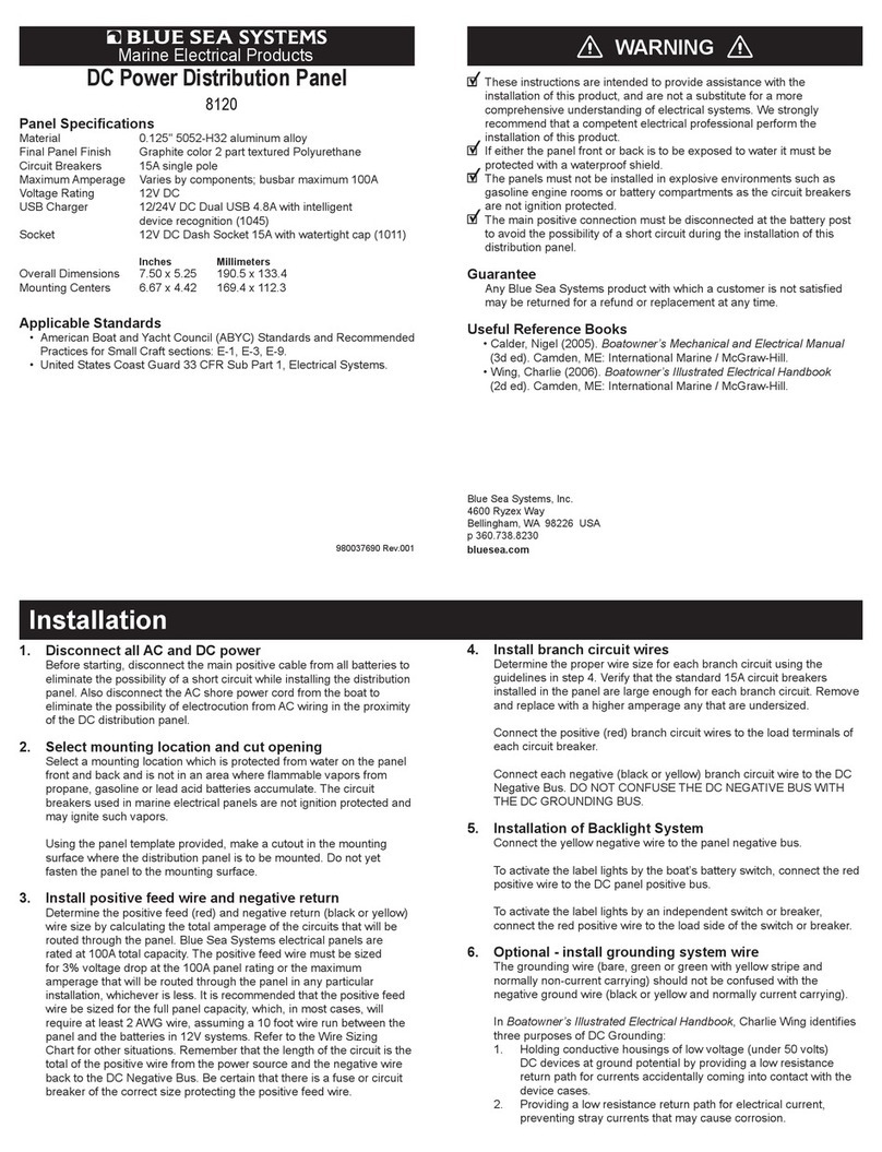 Blue Sea Systems 8120 quick start guide Blue Sea Systems 8120 quick start guide