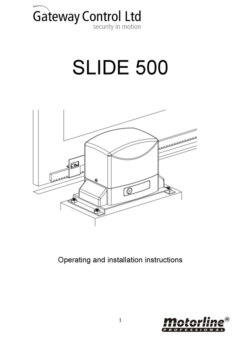 Motorline professional Gateway Control SLIDE 500 Operating and installation instructions Motorline professional Gateway Control SLIDE 500 Operating and installation instructions