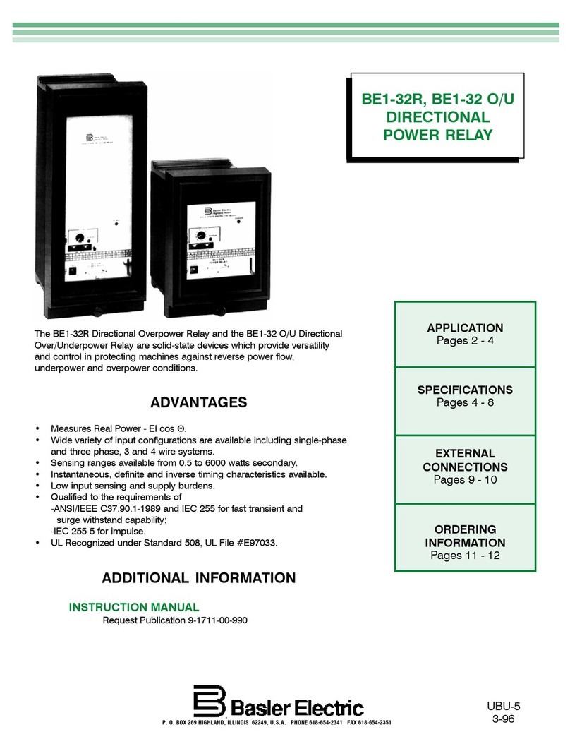 Basler BE1-32R User manual