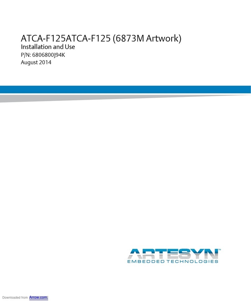ARTESYN EMBEDDED TECHNOLOGIES ATCA-F125 Quick start guide