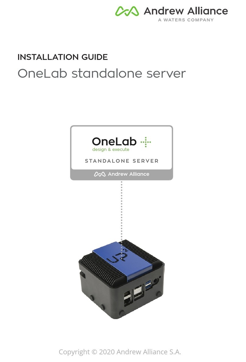 Waters Andew Alliance OneLab+ installation guide