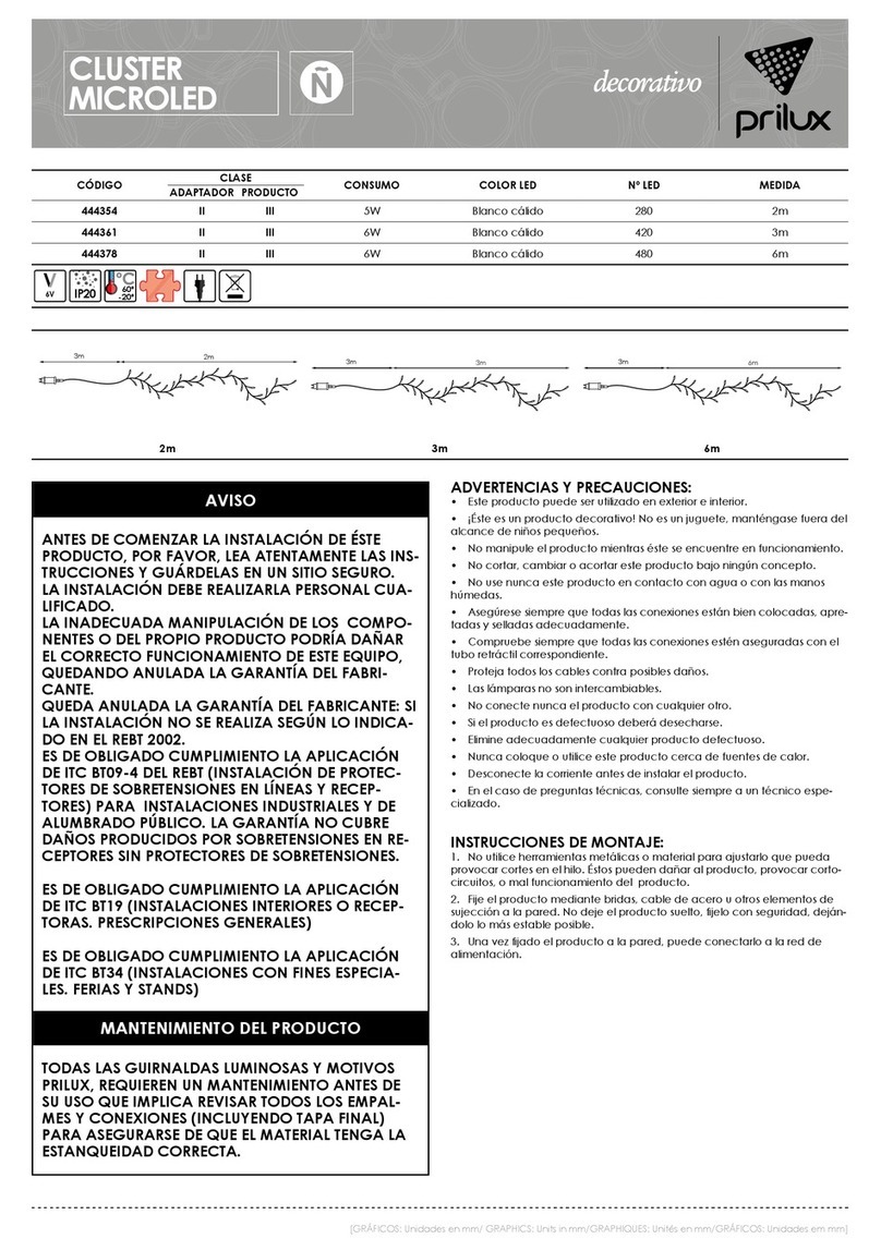 Prilux CLUSTER MICROLED 444354 quick start guide