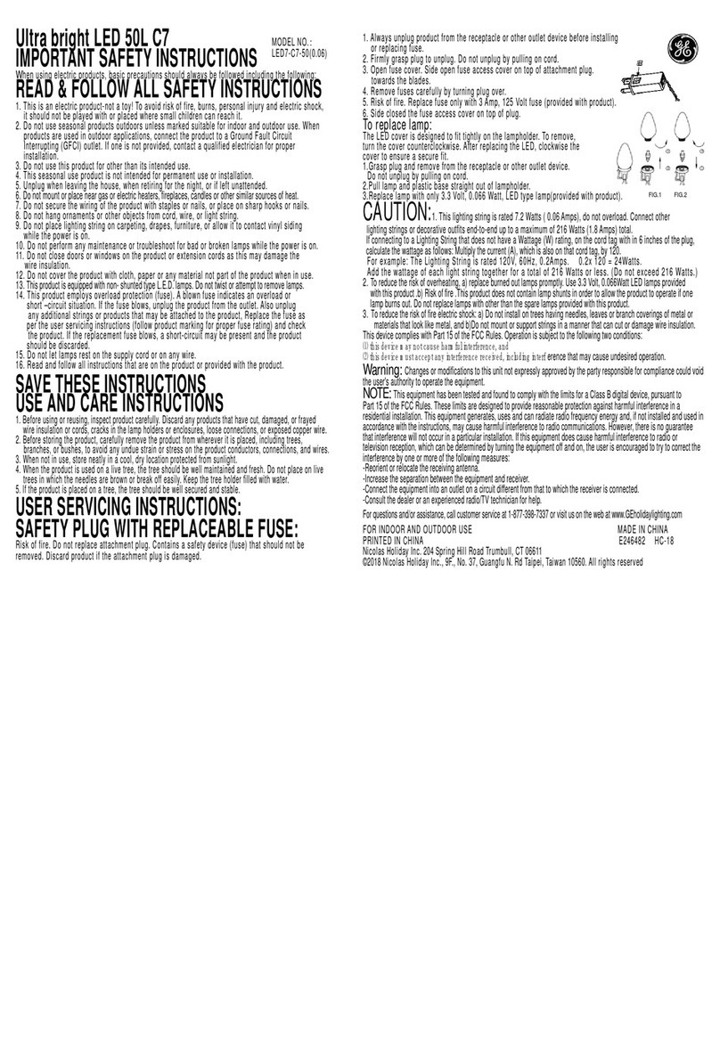 GE LED7-C7-50 User manual