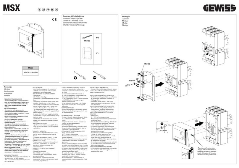 Gewiss MSX manual