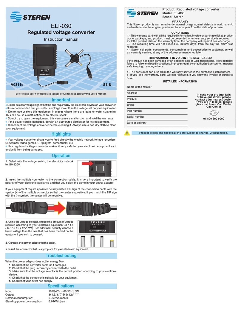Steren ELI-030 instruction manual