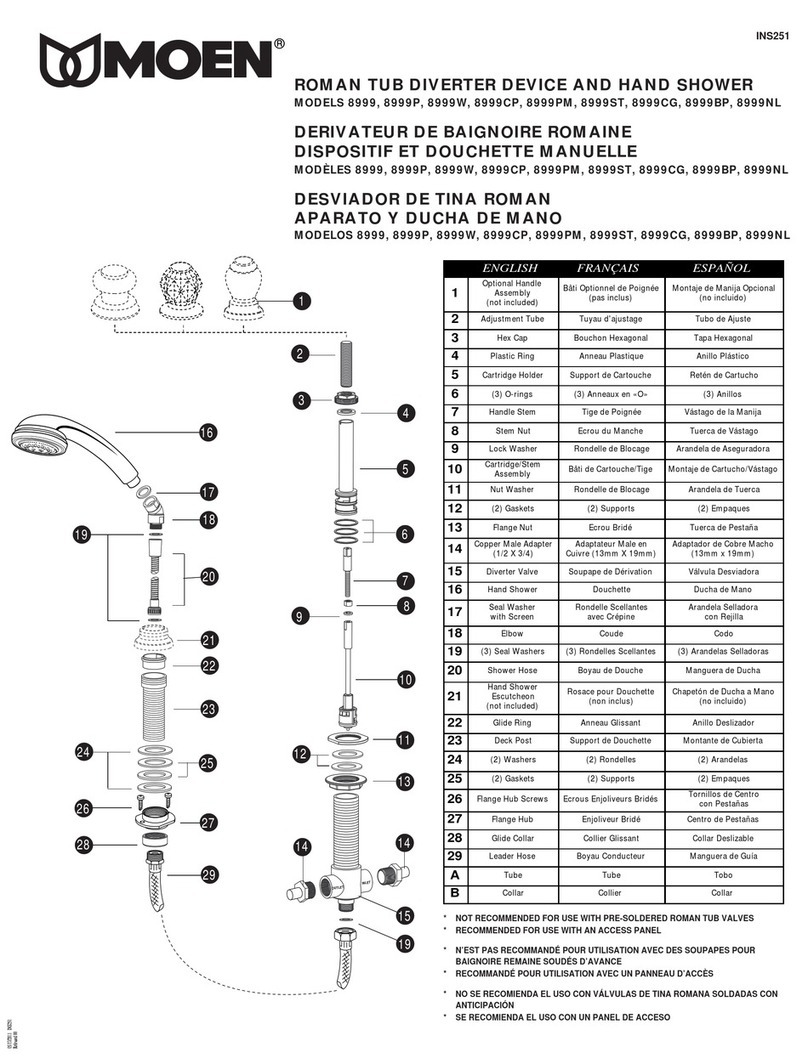 Moen 8999 instruction sheet