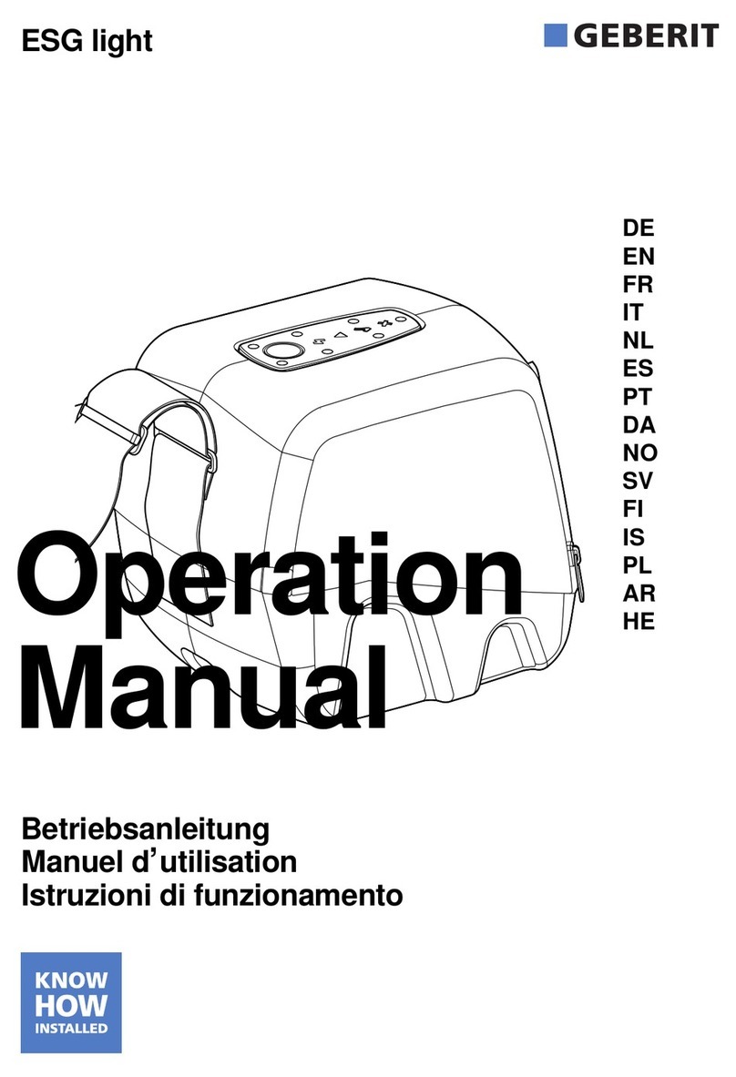 Geberit ESG light Operation manual